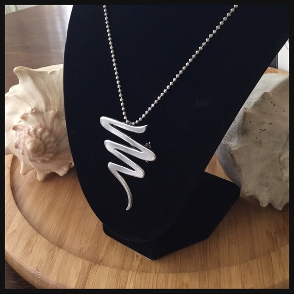 Vintage Mexico Taxco Pendent Brooch Zigzag 2 3/4” - Picture 2 of 7